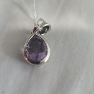 Hold For Gigi Sterling Silver Amethyst Pendant.